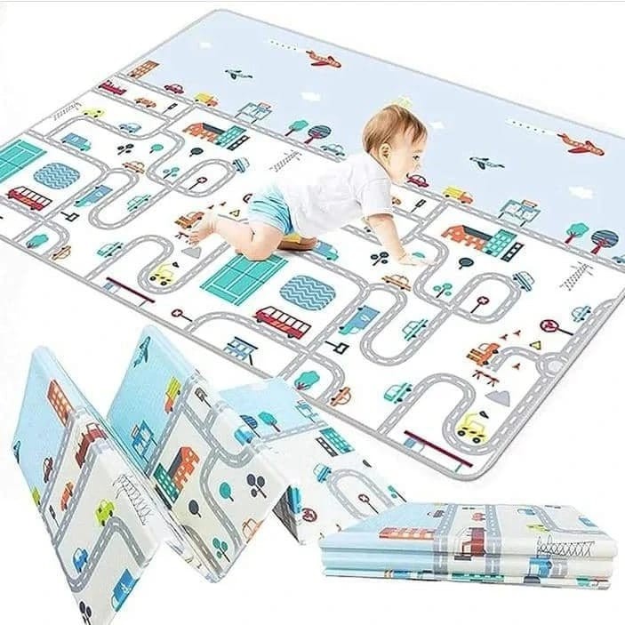 Baby folding play-mat 